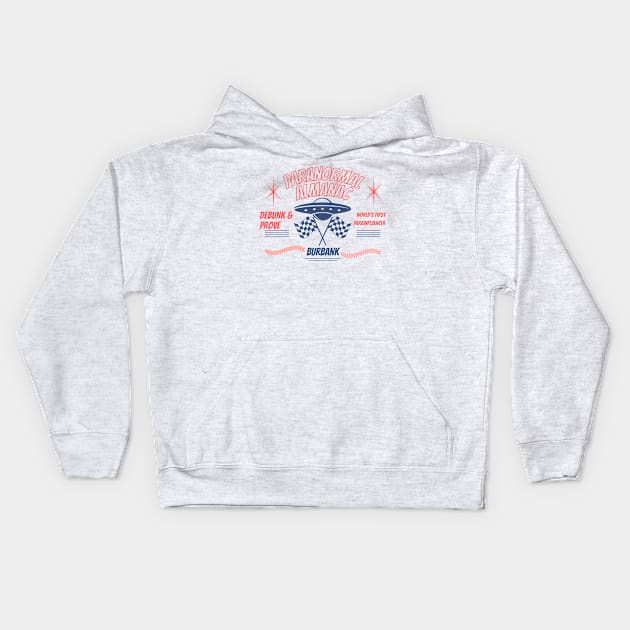 ufo racing Kids Hoodie by Paranormal Almanac